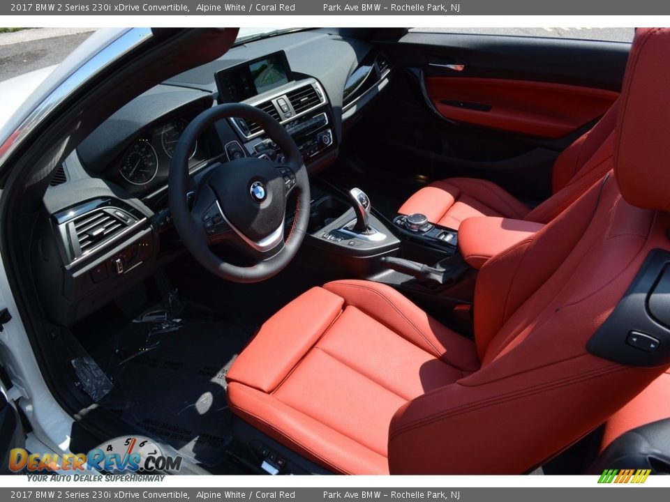 2017 BMW 2 Series 230i xDrive Convertible Alpine White / Coral Red Photo #11