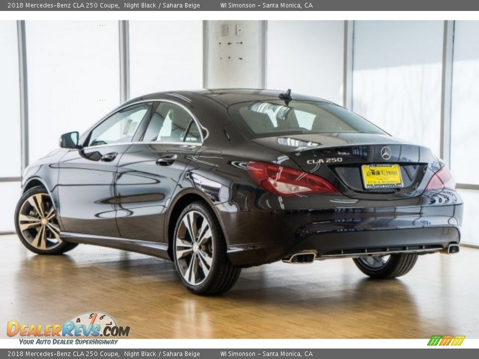 2018 Mercedes-Benz CLA 250 Coupe Night Black / Sahara Beige Photo #3