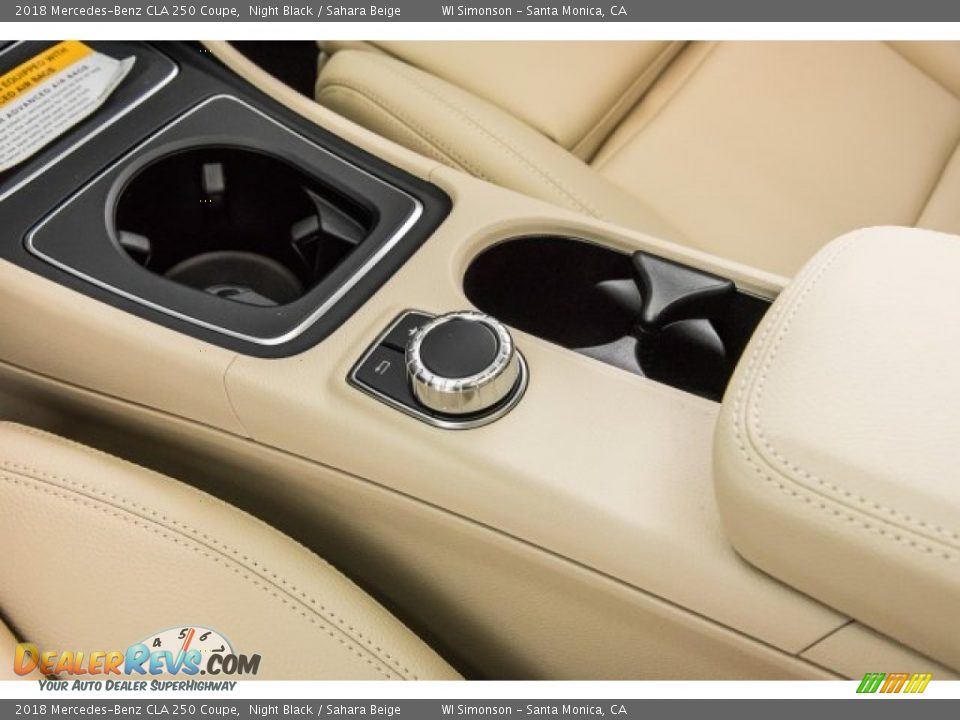 2018 Mercedes-Benz CLA 250 Coupe Night Black / Sahara Beige Photo #7