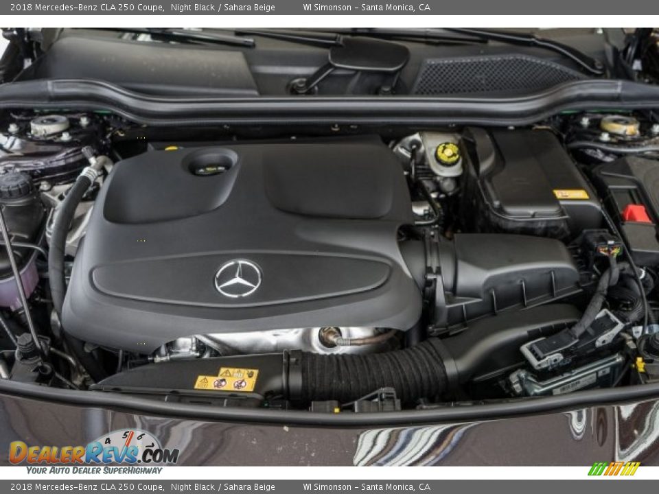 2018 Mercedes-Benz CLA 250 Coupe Night Black / Sahara Beige Photo #8