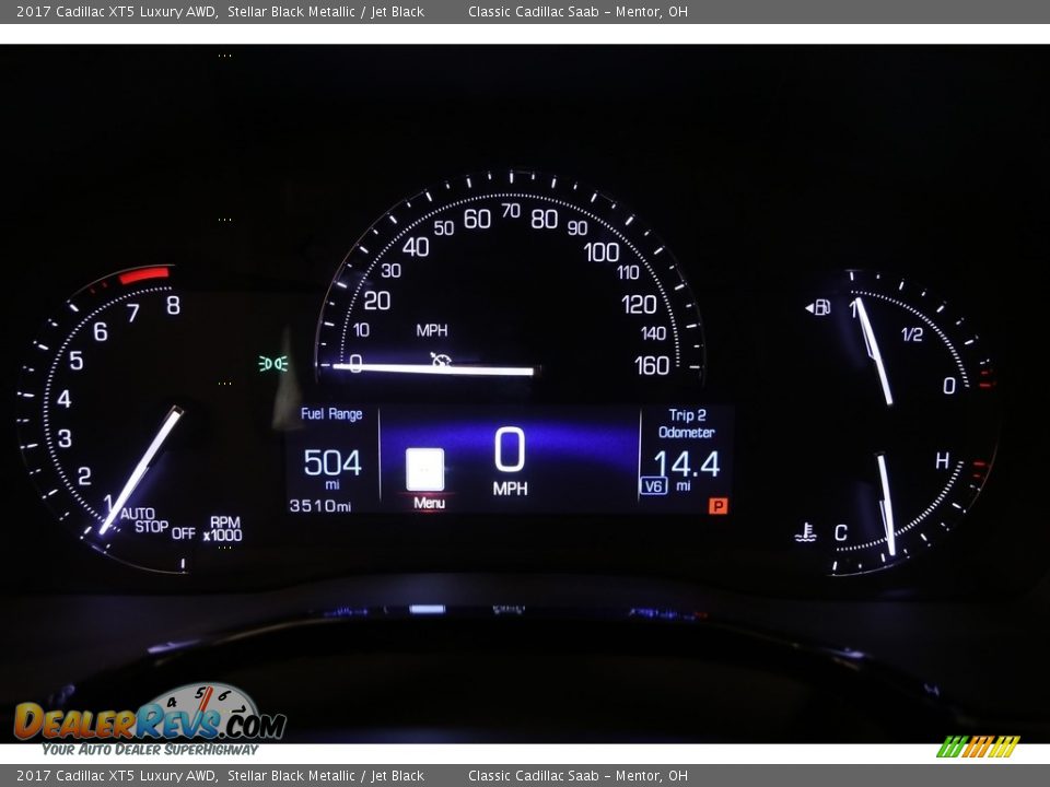 2017 Cadillac XT5 Luxury AWD Stellar Black Metallic / Jet Black Photo #6