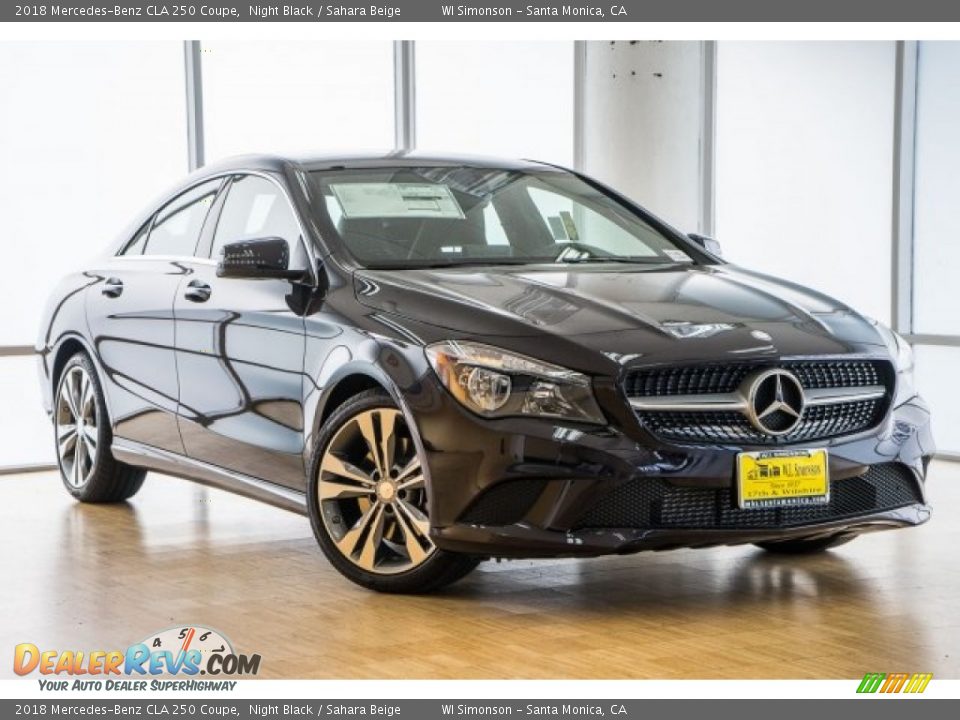 2018 Mercedes-Benz CLA 250 Coupe Night Black / Sahara Beige Photo #12