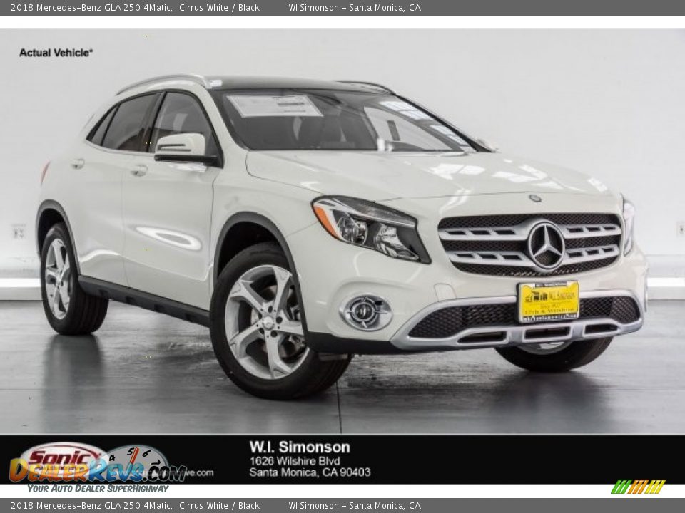 2018 Mercedes-Benz GLA 250 4Matic Cirrus White / Black Photo #1