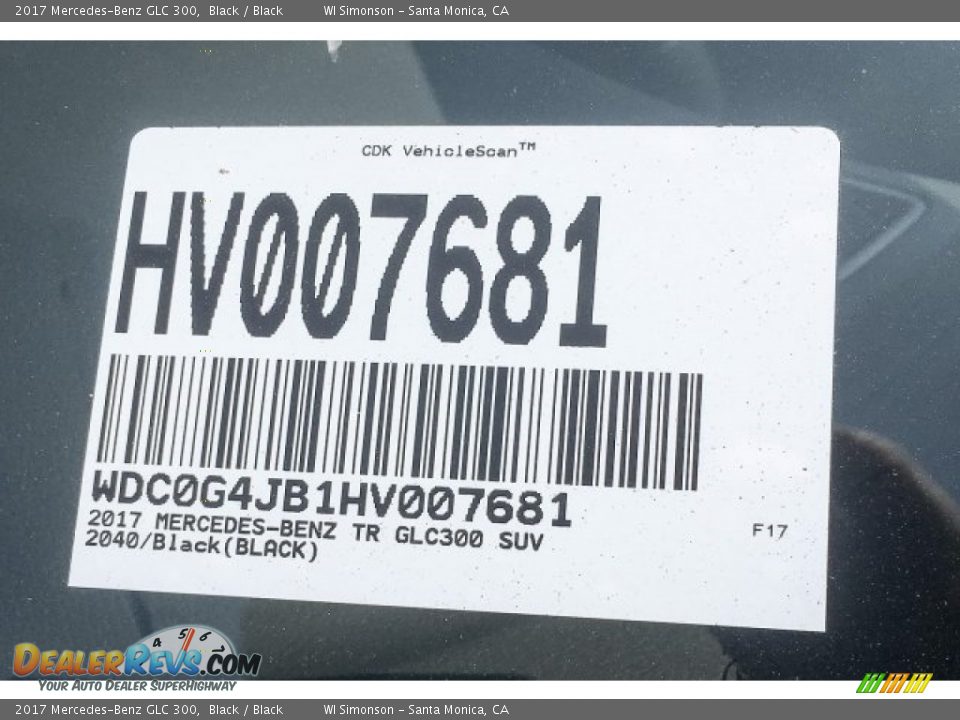 2017 Mercedes-Benz GLC 300 Black / Black Photo #10
