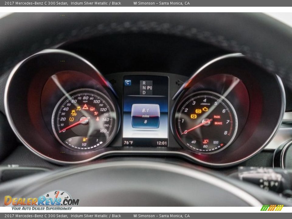 2017 Mercedes-Benz C 300 Sedan Iridium Silver Metallic / Black Photo #7