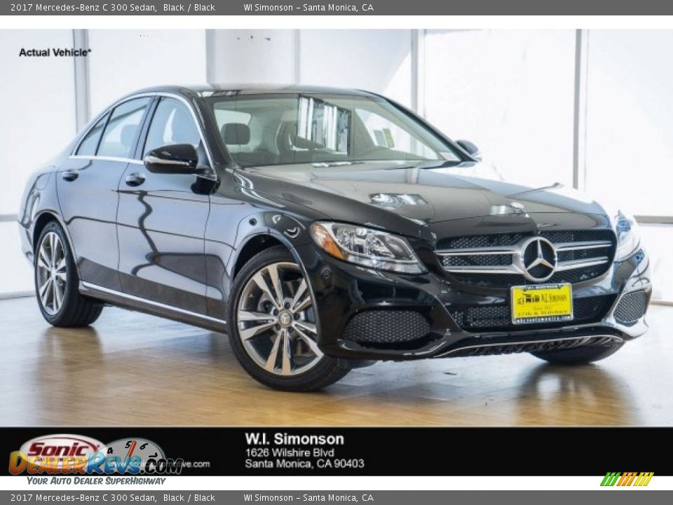 2017 Mercedes-Benz C 300 Sedan Black / Black Photo #1