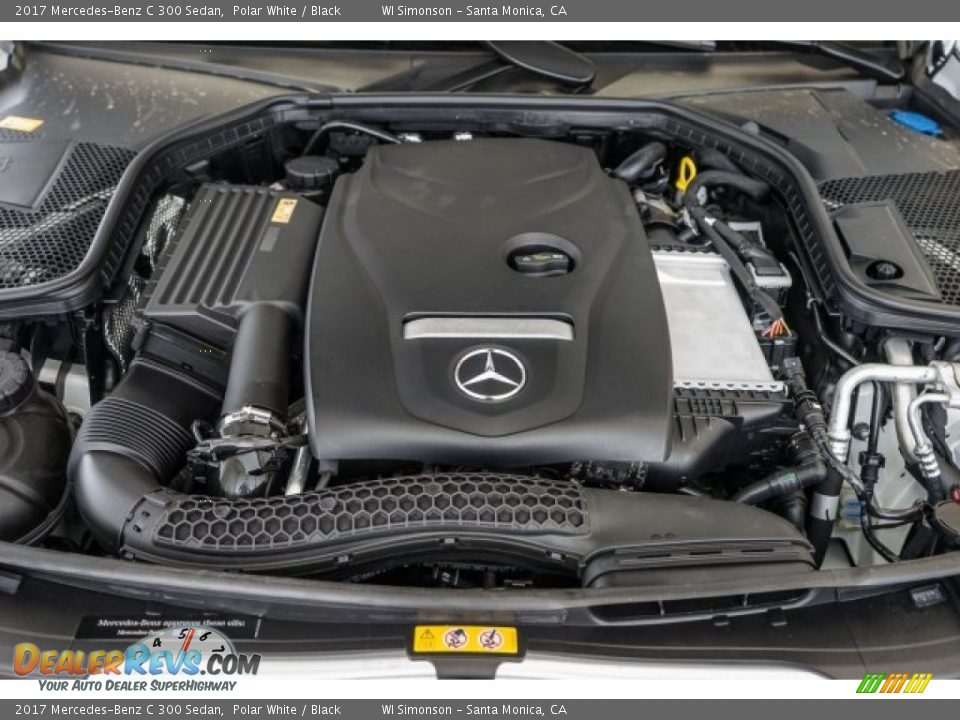 2017 Mercedes-Benz C 300 Sedan Polar White / Black Photo #8