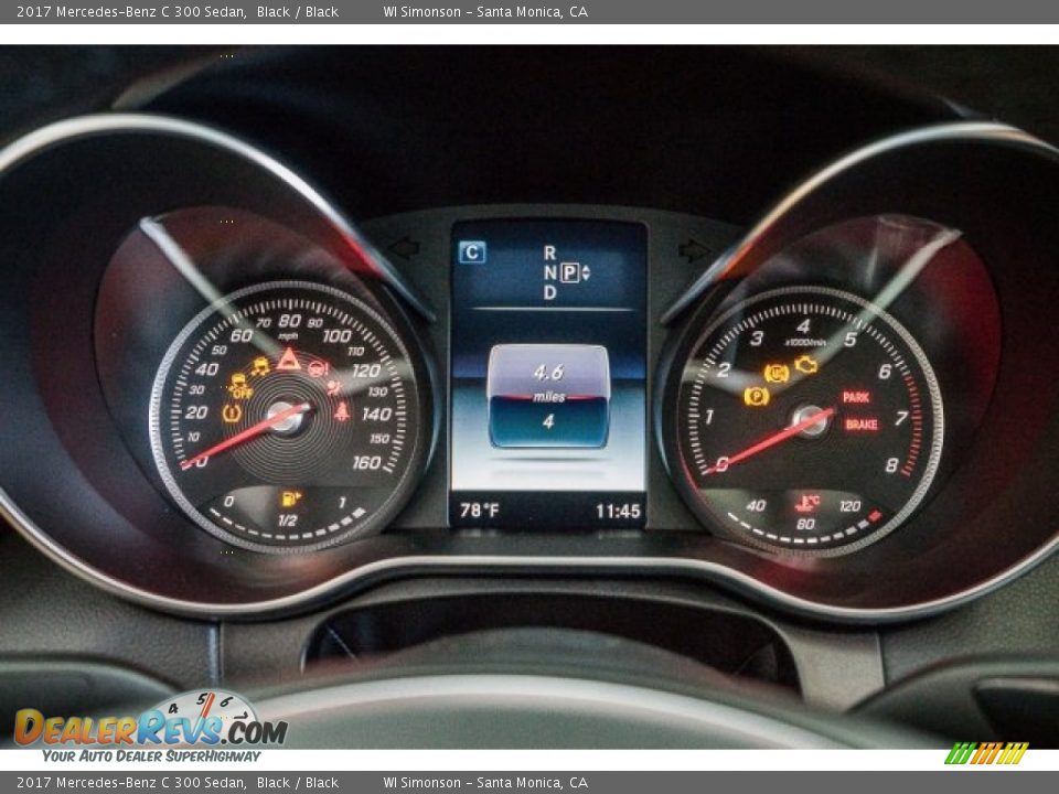 2017 Mercedes-Benz C 300 Sedan Black / Black Photo #6