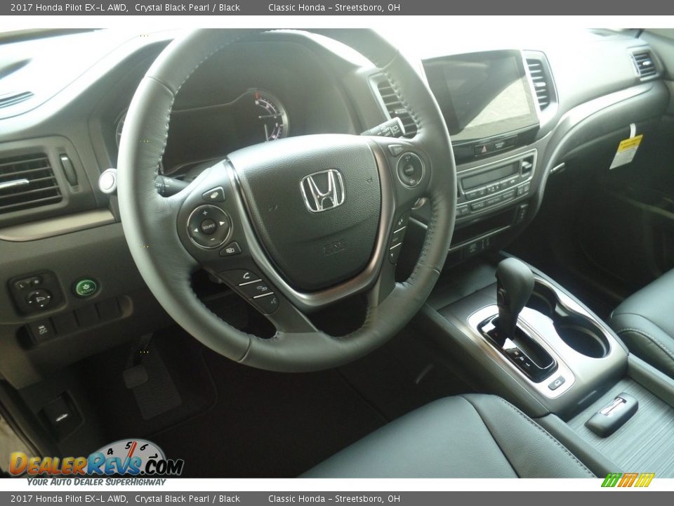 2017 Honda Pilot EX-L AWD Crystal Black Pearl / Black Photo #5