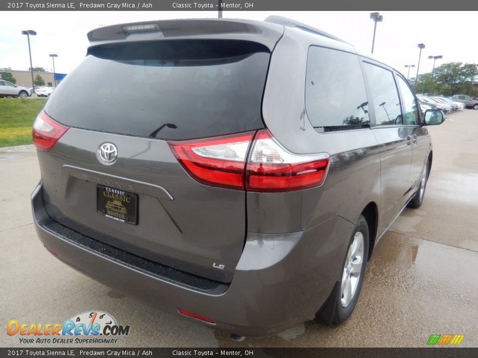 2017 Toyota Sienna LE Predawn Gray Mica / Ash Photo #2
