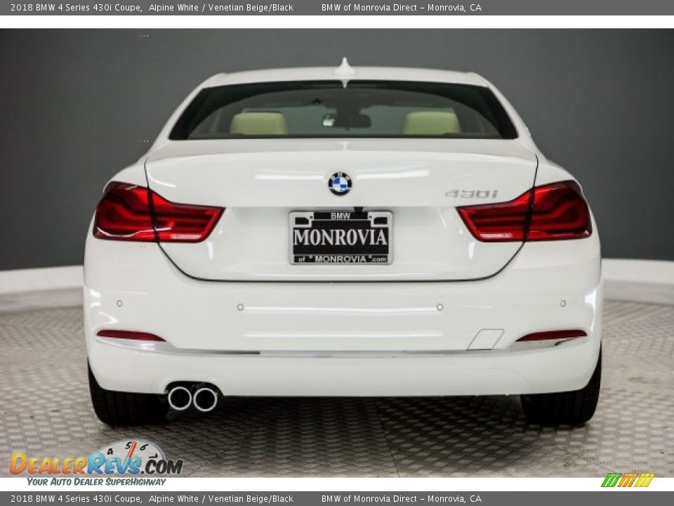 2018 BMW 4 Series 430i Coupe Alpine White / Venetian Beige/Black Photo #4