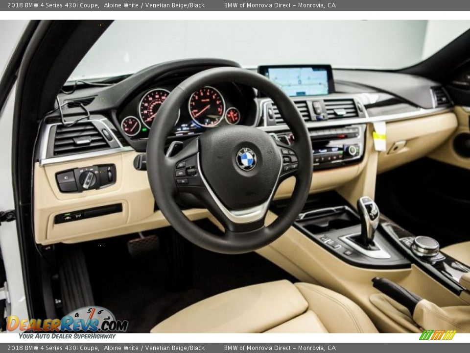 2018 BMW 4 Series 430i Coupe Alpine White / Venetian Beige/Black Photo #5