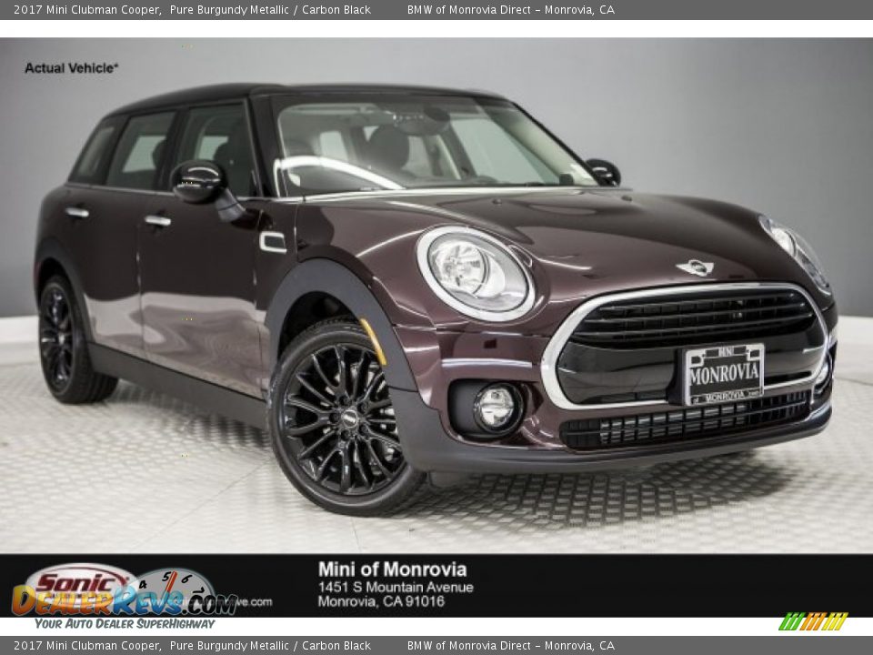 2017 Mini Clubman Cooper Pure Burgundy Metallic / Carbon Black Photo #1