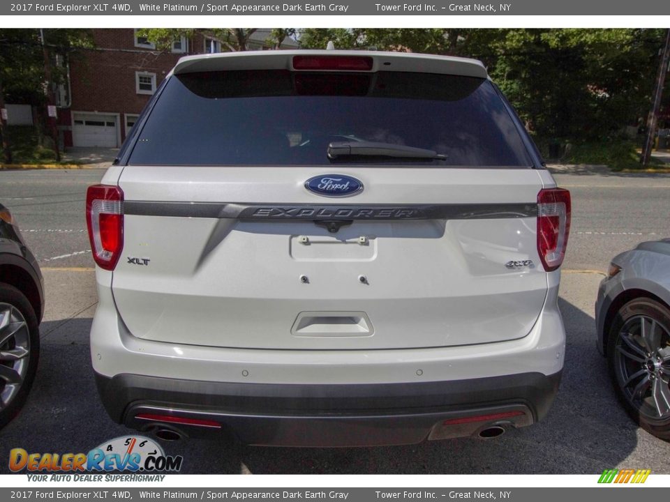 2017 Ford Explorer XLT 4WD White Platinum / Sport Appearance Dark Earth Gray Photo #6