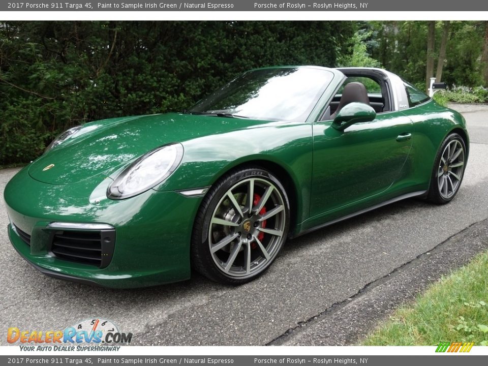 2017 Porsche 911 Targa 4S Paint to Sample Irish Green / Natural Espresso Photo #1