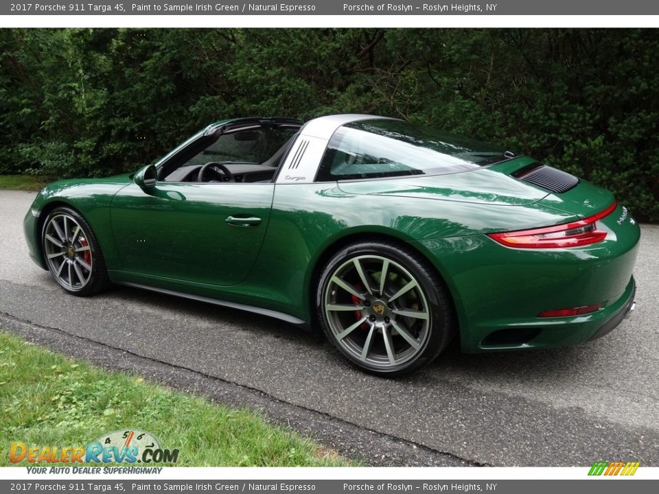 2017 Porsche 911 Targa 4S Paint to Sample Irish Green / Natural Espresso Photo #4