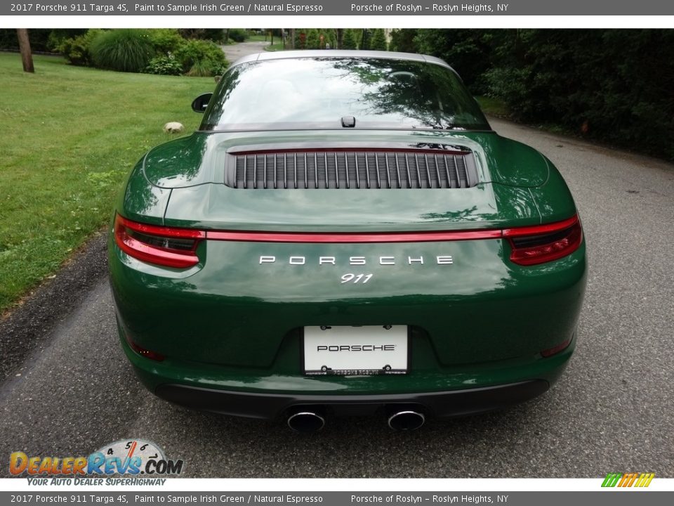 2017 Porsche 911 Targa 4S Paint to Sample Irish Green / Natural Espresso Photo #5