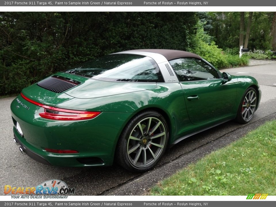 2017 Porsche 911 Targa 4S Paint to Sample Irish Green / Natural Espresso Photo #7