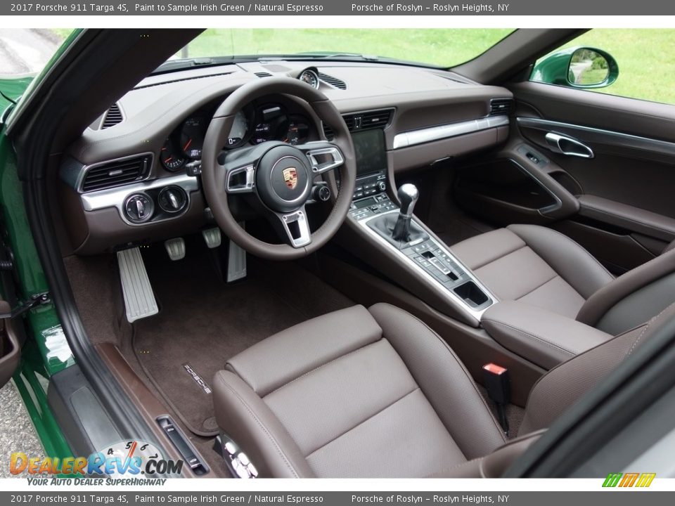 Natural Espresso Interior - 2017 Porsche 911 Targa 4S Photo #13