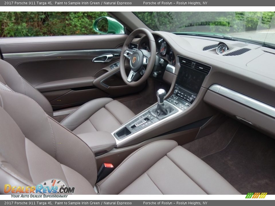 2017 Porsche 911 Targa 4S Paint to Sample Irish Green / Natural Espresso Photo #17