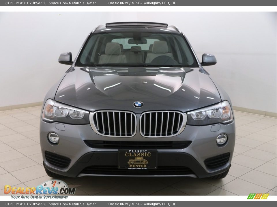 2015 BMW X3 xDrive28i Space Grey Metallic / Oyster Photo #2