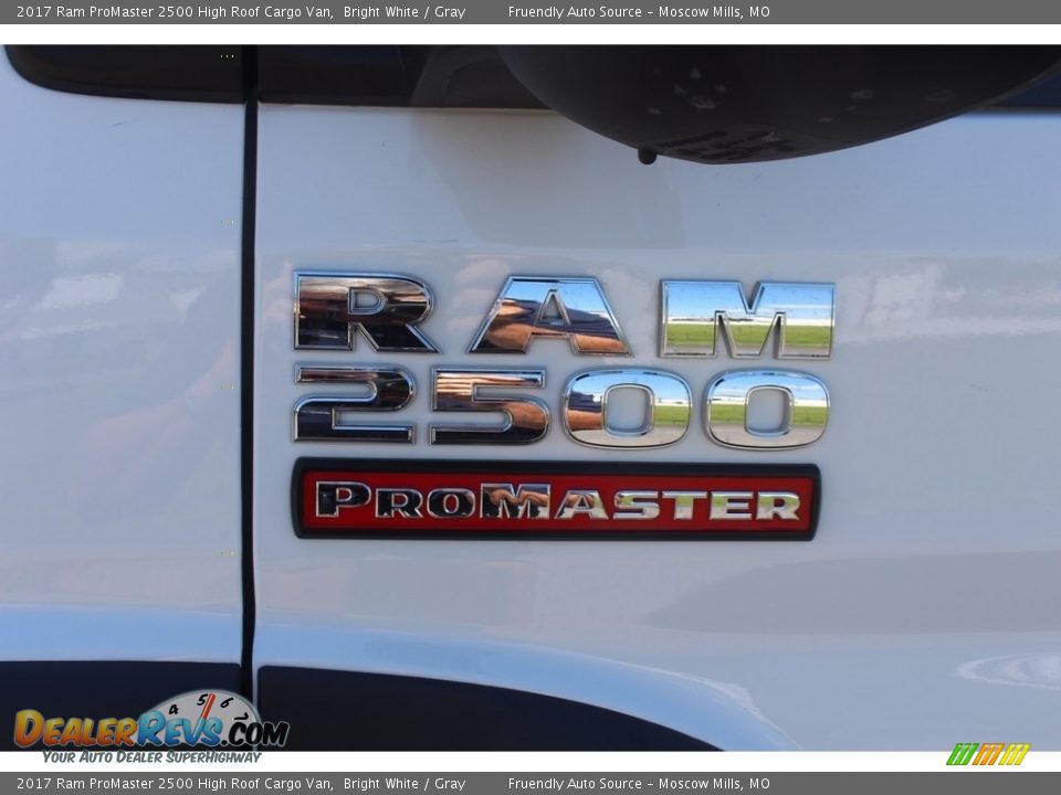 2017 Ram ProMaster 2500 High Roof Cargo Van Bright White / Gray Photo #25