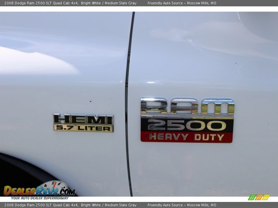 2008 Dodge Ram 2500 SLT Quad Cab 4x4 Bright White / Medium Slate Gray Photo #8