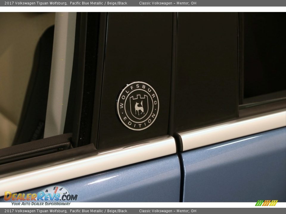 2017 Volkswagen Tiguan Wolfsburg Pacific Blue Metallic / Beige/Black Photo #4