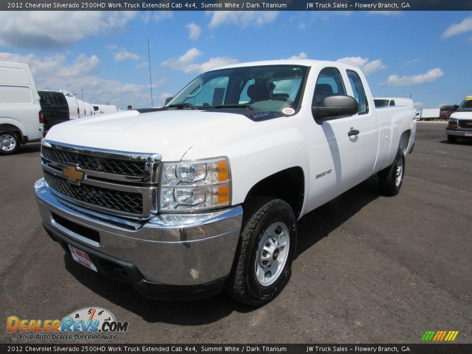 2012 Chevrolet Silverado 2500HD Work Truck Extended Cab 4x4 Summit White / Dark Titanium Photo #1