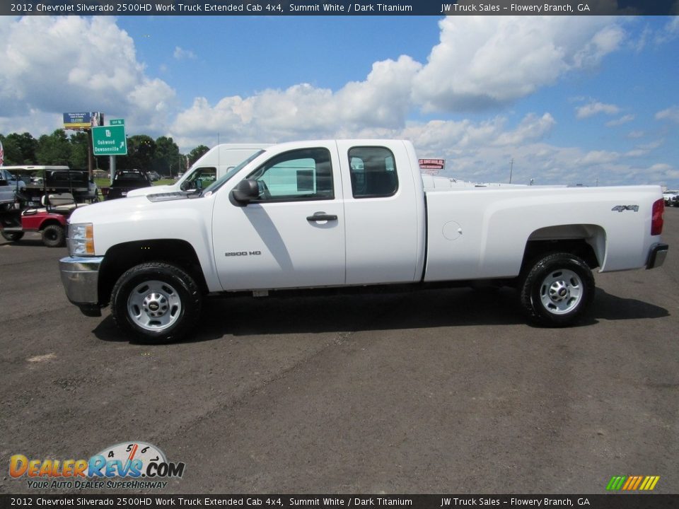 2012 Chevrolet Silverado 2500HD Work Truck Extended Cab 4x4 Summit White / Dark Titanium Photo #2