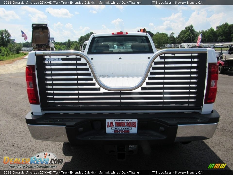 2012 Chevrolet Silverado 2500HD Work Truck Extended Cab 4x4 Summit White / Dark Titanium Photo #4