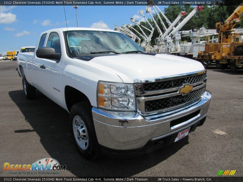 2012 Chevrolet Silverado 2500HD Work Truck Extended Cab 4x4 Summit White / Dark Titanium Photo #9