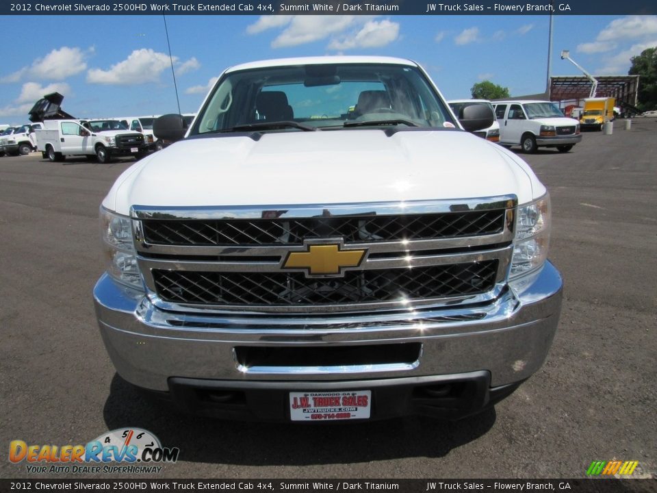 2012 Chevrolet Silverado 2500HD Work Truck Extended Cab 4x4 Summit White / Dark Titanium Photo #10