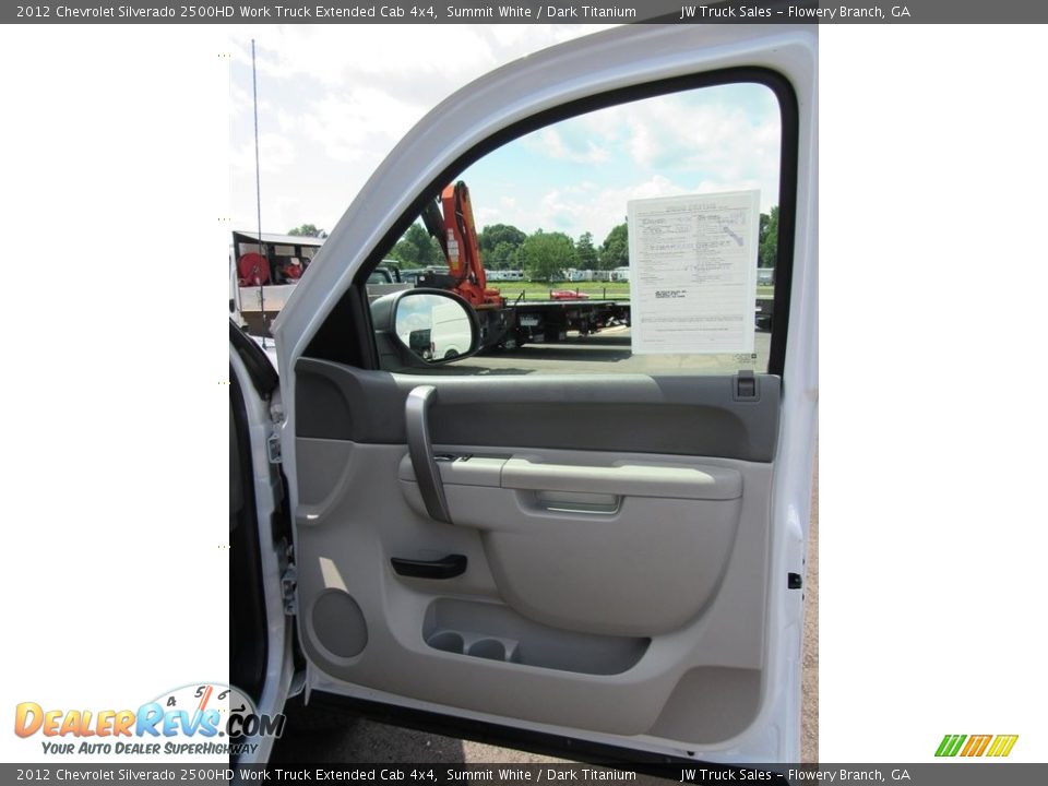 2012 Chevrolet Silverado 2500HD Work Truck Extended Cab 4x4 Summit White / Dark Titanium Photo #19
