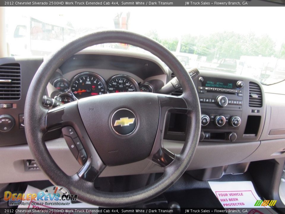 2012 Chevrolet Silverado 2500HD Work Truck Extended Cab 4x4 Summit White / Dark Titanium Photo #26
