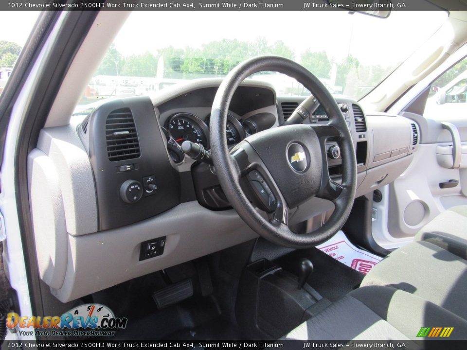 2012 Chevrolet Silverado 2500HD Work Truck Extended Cab 4x4 Summit White / Dark Titanium Photo #32