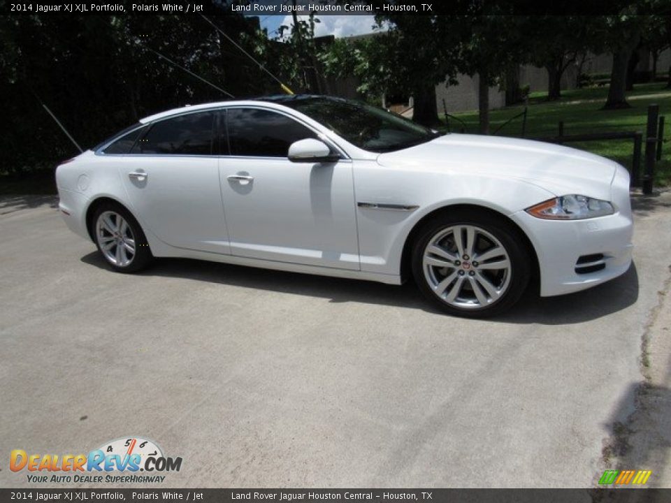 2014 Jaguar XJ XJL Portfolio Polaris White / Jet Photo #1