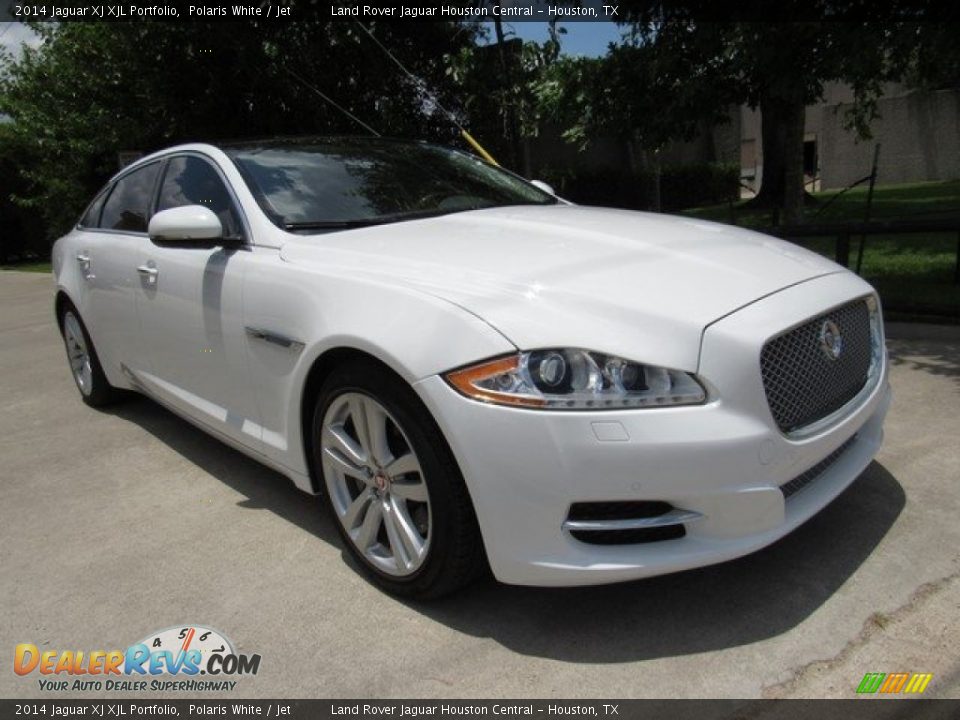 2014 Jaguar XJ XJL Portfolio Polaris White / Jet Photo #2