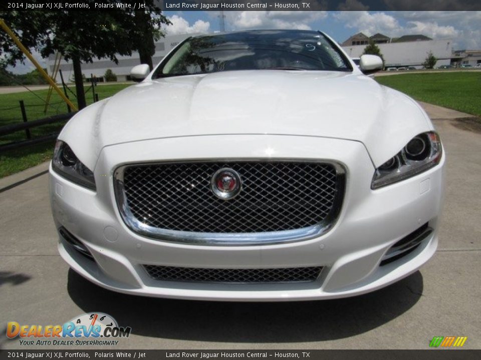 2014 Jaguar XJ XJL Portfolio Polaris White / Jet Photo #10