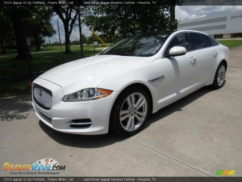 2014 Jaguar XJ XJL Portfolio Polaris White / Jet Photo #11