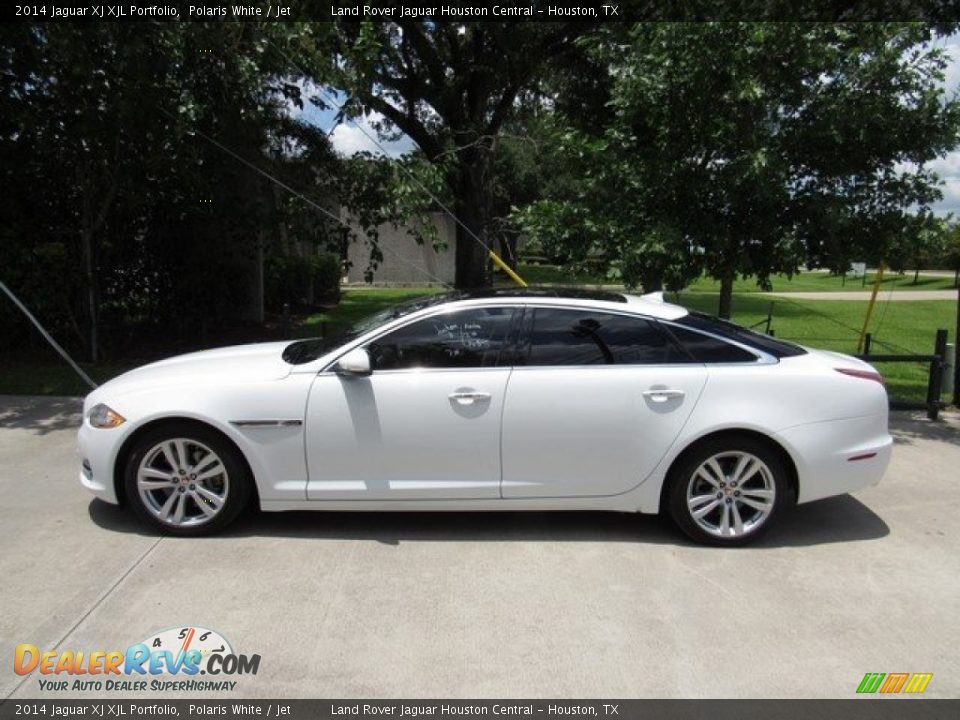 2014 Jaguar XJ XJL Portfolio Polaris White / Jet Photo #12