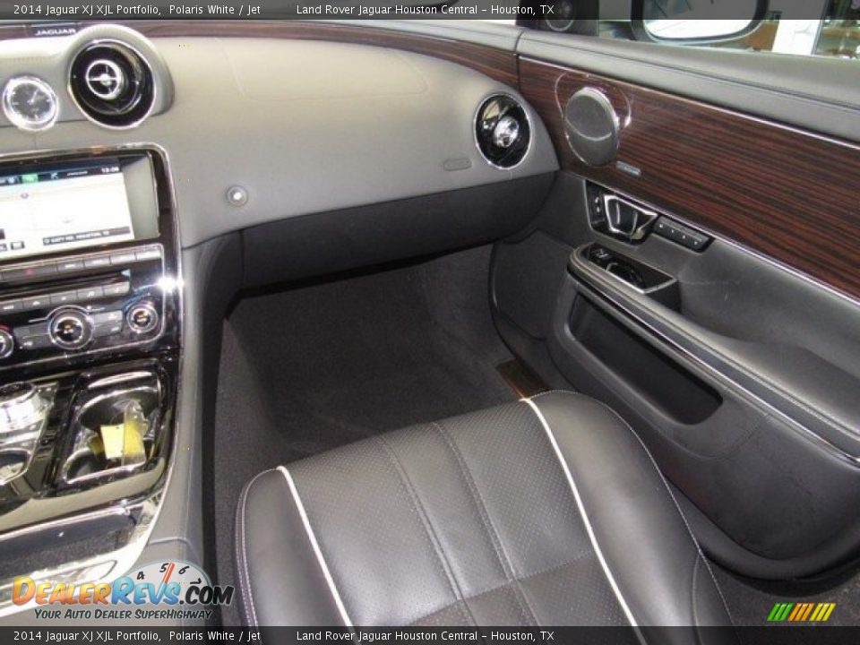 2014 Jaguar XJ XJL Portfolio Polaris White / Jet Photo #14