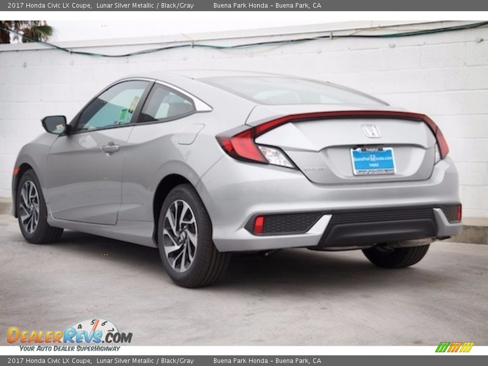 2017 Honda Civic LX Coupe Lunar Silver Metallic / Black/Gray Photo #2