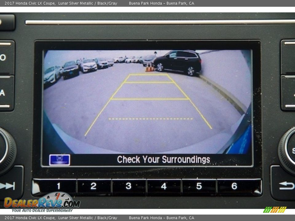 2017 Honda Civic LX Coupe Lunar Silver Metallic / Black/Gray Photo #6