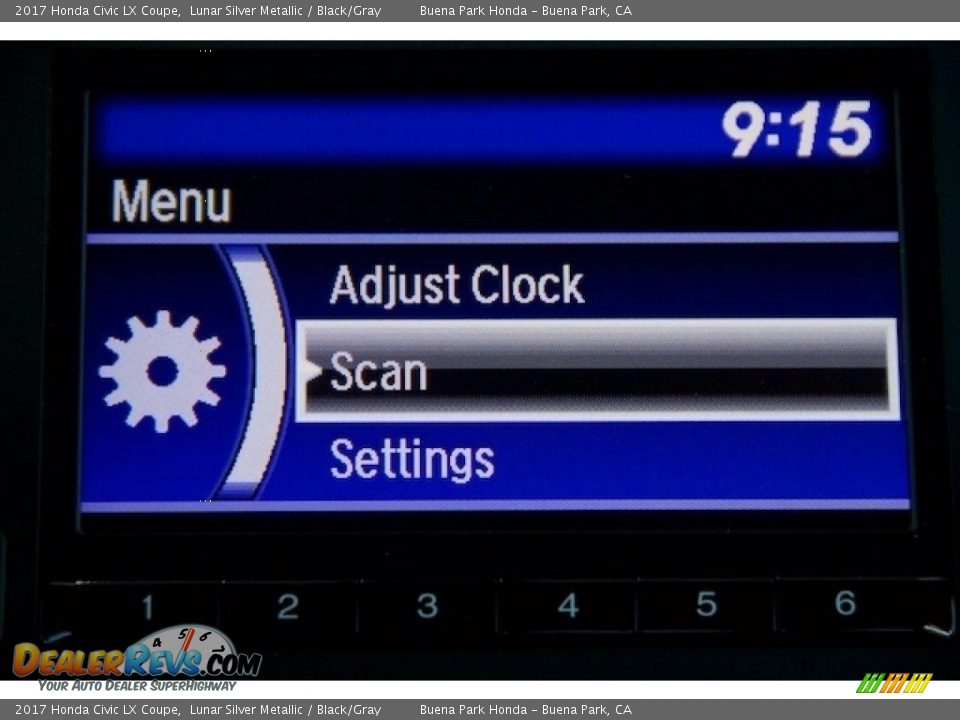 2017 Honda Civic LX Coupe Lunar Silver Metallic / Black/Gray Photo #12