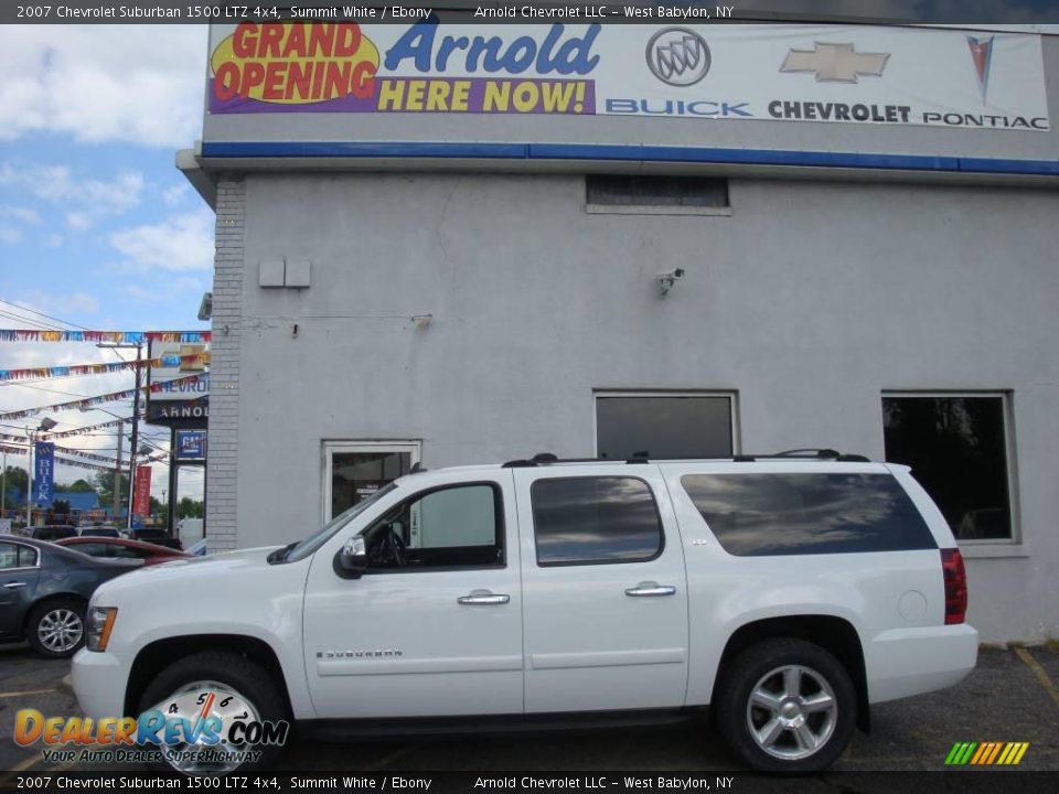 2007 Chevrolet Suburban 1500 LTZ 4x4 Summit White / Ebony Photo #3