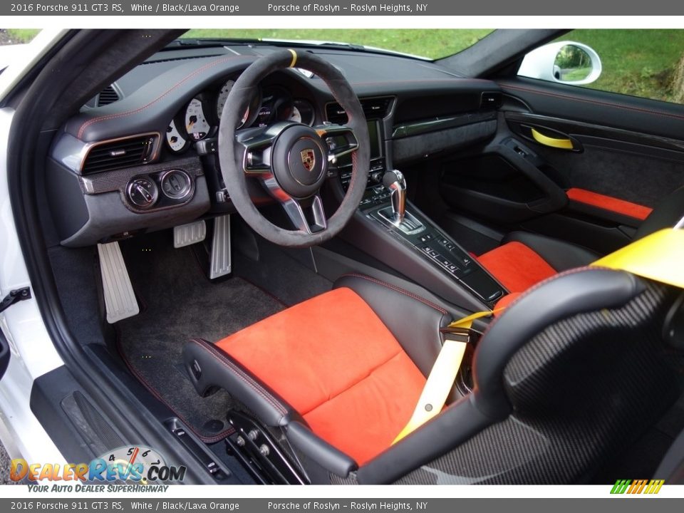 Black/Lava Orange Interior - 2016 Porsche 911 GT3 RS Photo #14