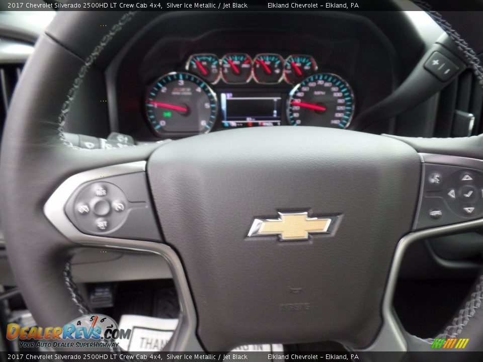 2017 Chevrolet Silverado 2500HD LT Crew Cab 4x4 Silver Ice Metallic / Jet Black Photo #22