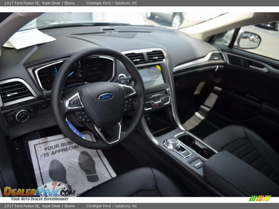 2017 Ford Fusion SE Ingot Silver / Ebony Photo #7