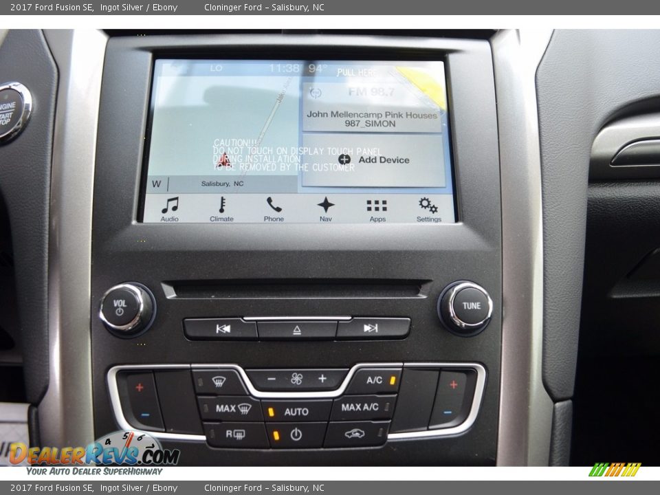 2017 Ford Fusion SE Ingot Silver / Ebony Photo #10